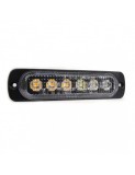 Lampa LED Stroboscopica cu 6 Leduri, Lumina Portocalie, 12V-24V WL-52025T-6LED-PORTOCALIU, Xenon Bright