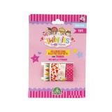 Cumpara ieftin Set de 4 benzi decorative creative, adezive, cu model colorat si vesel, perfect pentru personalizarea caietelor, agendelor sau jurnalelor Roz Fairy Ta, Oem