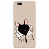 Husa silicon pentru Xiaomi Mi A1, Th Black Cat In Hands