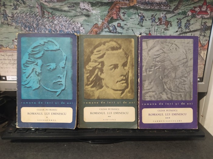 Cezar Petrescu, Romanul lui Eminescu, vol. 1-3, Luceafărul, Nirvana, Carmen Saeculare, Editura pentru literatură, București 1968, 014