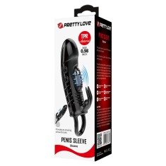 Sloane - Manșon pentru penis, negru, 18.7 cm
