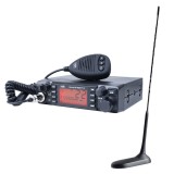 Kit Statie radio CB PNI ESCORT HP 9001 PRO ASQ 12 24 + Antena CB PNI Extra 45 cu magnet