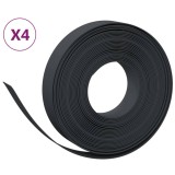Cumpara ieftin Borduri de gradina, 4 buc, negru, 10 m 10 cm, polietilena