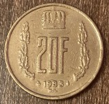 C50 - Moneda foarte veche - Luxemburg - 20 franci - 1983