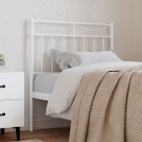 Cumpara ieftin Tăblie de pat metalică, alb, 75 cm