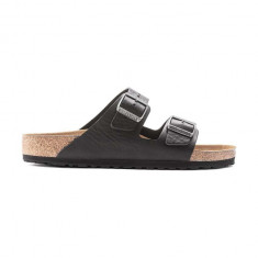 Birkenstock slapi de piele Arizona barbati, culoarea negru