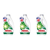 Set 3x Detergent de rufe lichid Ariel Mountain Spring, 1.8 L, 40 spalari
