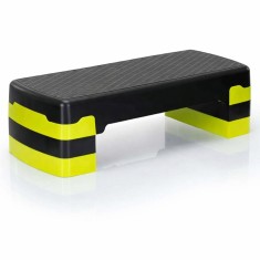 Stepper aerobic, ajustabil in 3 trepte, antiderapant, maxim 350 kg, 68x29x20 cm, negru si verde Household NewTrend