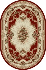 Covor Clasic Lotos 574 Oval - 80x150, Rosu foto