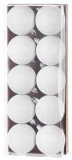 Set 10 globuri albe pentru bradul de Craciun, 6 cm, MagicHome