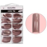 Cumpara ieftin Maro perlat, unghii false colorate, 100buc - nr.1 - 10, AMAZING SHINE