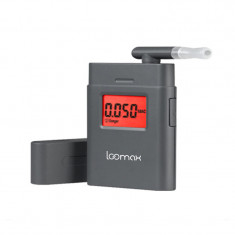 Tester de alcoolemie Loomax, afisaj LCD, 1.5 V, 2 x AAA, 0-1.9 g/l, 5 rezerve incluse
