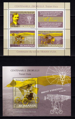 RO 2006 LP 1712b+1713 &amp;quot; Centenarul Traian Vuia &amp;quot; ,bloc 370+colita 371 ,MNH foto