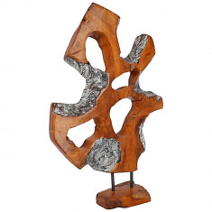 Sculptura abstracta din lemn exotic Archipelago, XL