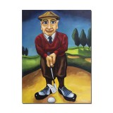 Tablou pictat manual - O&amp;#039;Malley Golf - 120x90cm, ulei pe panza, reproducere Will Rafuse, gata de agatat pe perete