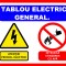 Placuta pentru tablou electric general atentie pericol electric interzisa stingerea cu apa