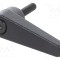 Manetă franceză ELESA GANTER 25mm filet, 45mm lungime, corp negru