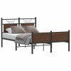 VidaXL Cadru pat fără saltea stejar maro 120x190 cm, lemn prelucrat