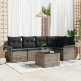Gossi set canapea gradina 5 piese cu perne negru polirat