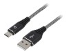 Cablu USB 2.0 USB A la USB C 2m Negru Aurit, Gembird