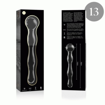 NEBULA SERIES BY IBIZA - MODEL 13 DILDO BOROSILICATE GLASS CLEAR 18 CM -O- 3.5 CM foto