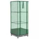 Cumpara ieftin Strat inaltat cu husa de sera, aspect ratan, 40x40x123 cm