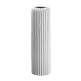 Cumpara ieftin Vaza flori ceramica alba Tribeca II 13,5 x 45 cm