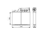 Radiator Incalzire BMW Seria 5 E34, 06.1987-01.1997, 518g, 518i, motor 1.8; 520i, motor 2.0 R6, benzina, fara AC, tip Valeo, aluminiu mecanic/plastic