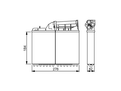 Radiator Incalzire BMW Seria 5 E34, 06.1987-01.1997, 518g, 518i, motor 1.8; 520i, motor 2.0 R6, benzina, fara AC, tip Valeo, aluminiu mecanic/plastic foto