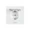Priza schuko 2P+E simpla cu obturator protectie copil si capac 16A 250V alb Panasonic P-KPS.CAP