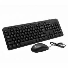 Kit Tastatura + Mouse SPACER SPDS-1691, Qwerty, USB, 18 taste multimedia, 800 dpi, Negru foto