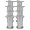 Gossi picioare rotunde de canapea, 8 buc., crom, 120 mm