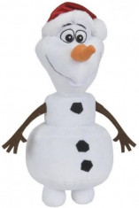 Olaf din Frozen cu caciula de Craciun,din plus, 35 cm foto
