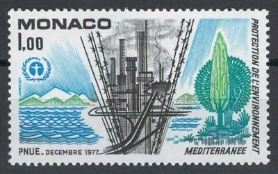 Monaco 1977 Mi 1295 MNH - Protecția mediului foto