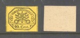 Italy Church State 1867 Coat of arms 40C Mi.17 MLH AM.559, Nestampilat