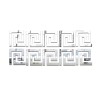Set 10 Stickere Acrilice Decorative Oglinda, Design Grecesc Argintiu, 10.2x10.4 cm, Autoadezive, Reutilizabile, Perete, Mobila
