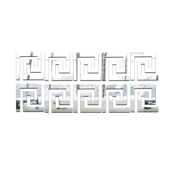 Set Stickere Acril Decorative, Desing Grecesc, 102 mm x 104 mm x 10 Bucati