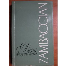 Zambaccian - Pagini despre arta