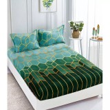Cumpara ieftin Husa de Pat Cocolino cu Elastic + 2 Fete de Perna - JO775 Verde-Turcoaz