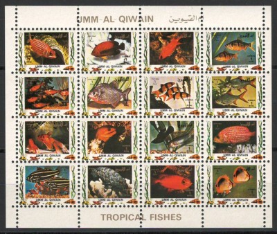 Umm al-Kaiwain 1972 Mi 1482/97 MNH - Pesti tropicali (II) (format mic 45&amp;euro;) foto