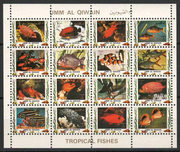Umm al-Kaiwain 1972 Mi 1482/97 MNH - Pesti tropicali (II) (format mic 45&euro;)