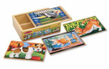 Set 4 puzzle lemn in cutie Animale de companie, Melissa &amp; Doug