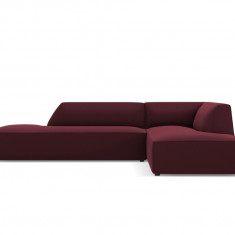 Coltar dreapta 4 locuri, Ruby, Micadoni Home, BL, fara cotiera, 273x180x69 cm, piele ecologica, bordo