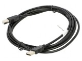 Cablu USB 2.0 A la B 3m negru aurit Fire: Cu