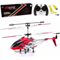 Elicopter cu Telecomanda S107G, Giroscop, 3 Canale, Elice Flexibile, Rezistent la Cazaturi, Aluminiu/ABS, USB, Copii si Adulti, Multicolor