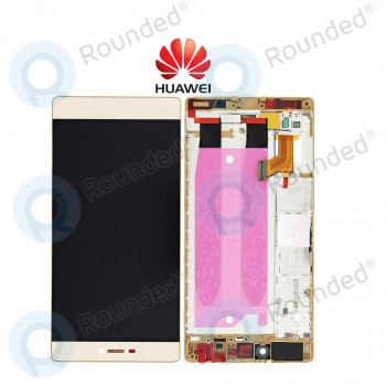 Huawei P8 (GRA-L09) Capac frontal modul display + LCD + digitizer auriu foto