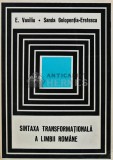 Cumpara ieftin Sintaxa transformationala a limbii romane - 1969 - Emanuel Vasiliu (AS50)