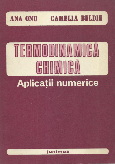 AS - ONU ANA - TERMODINIMA CHIMICA. APLICATII NUMERICE