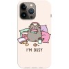 Husa compatibila cu Apple iPhone 14 Plus model Im Busy, Silicon, TPU, Viceversa, Transparent, Carcasa