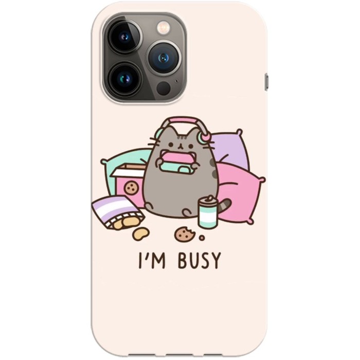 Husa compatibila cu Apple iPhone 14 Plus model Im Busy, Silicon, TPU, Viceversa